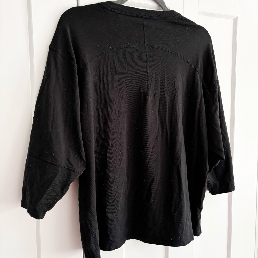 Lululemon LA Relaxed 3/4 Sleeve Crew Multi Color Spot Top Size M